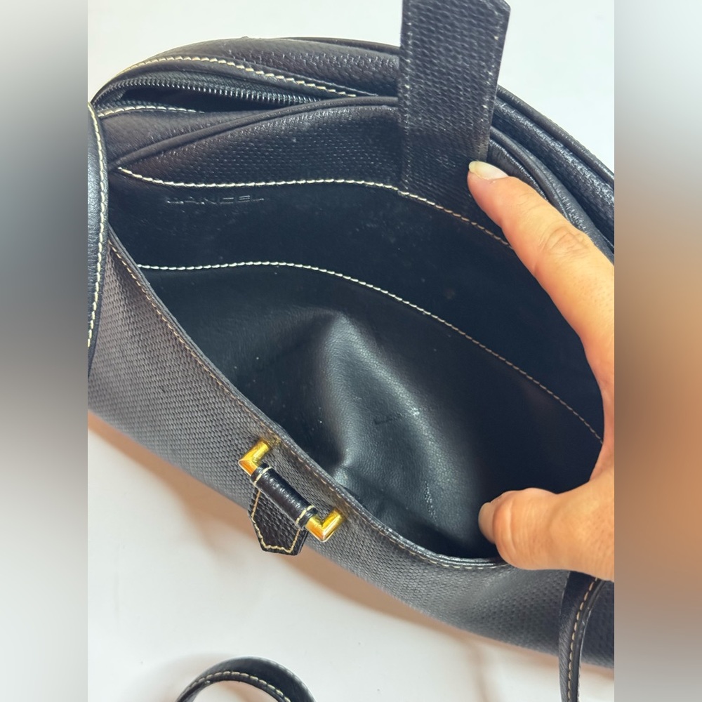 LANCEL Vintage Black Leather Crossbody Bag - Picture 11 of 12